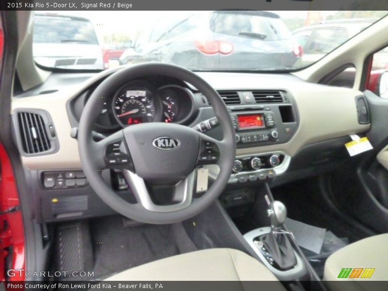 Signal Red / Beige 2015 Kia Rio 5-Door LX