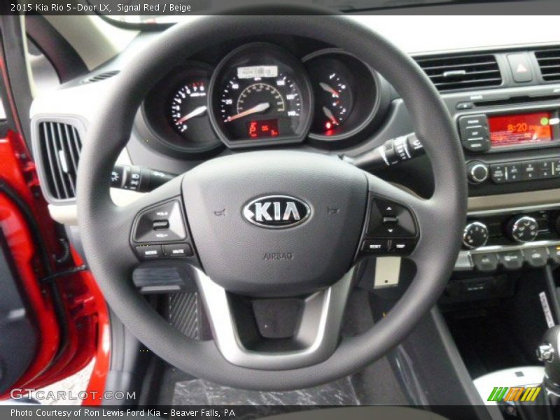 Signal Red / Beige 2015 Kia Rio 5-Door LX