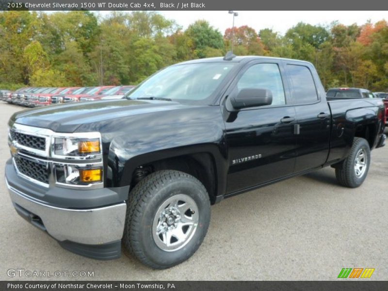 Black / Jet Black 2015 Chevrolet Silverado 1500 WT Double Cab 4x4