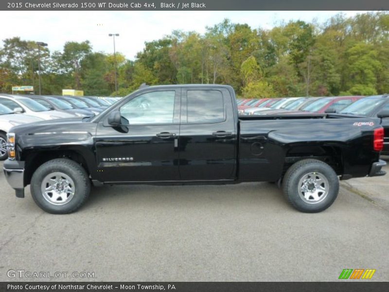 Black / Jet Black 2015 Chevrolet Silverado 1500 WT Double Cab 4x4