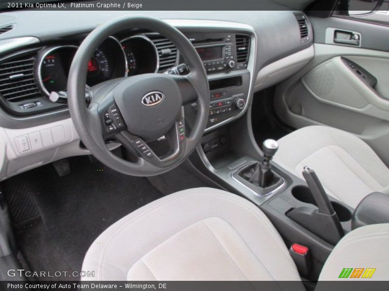 Platinum Graphite / Beige 2011 Kia Optima LX