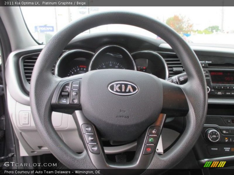 Platinum Graphite / Beige 2011 Kia Optima LX