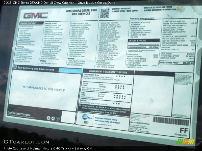 Onyx Black / Cocoa/Dune 2015 GMC Sierra 2500HD Denali Crew Cab 4x4