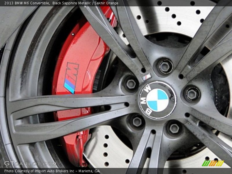 Black Sapphire Metallic / Sakhir Orange 2013 BMW M6 Convertible