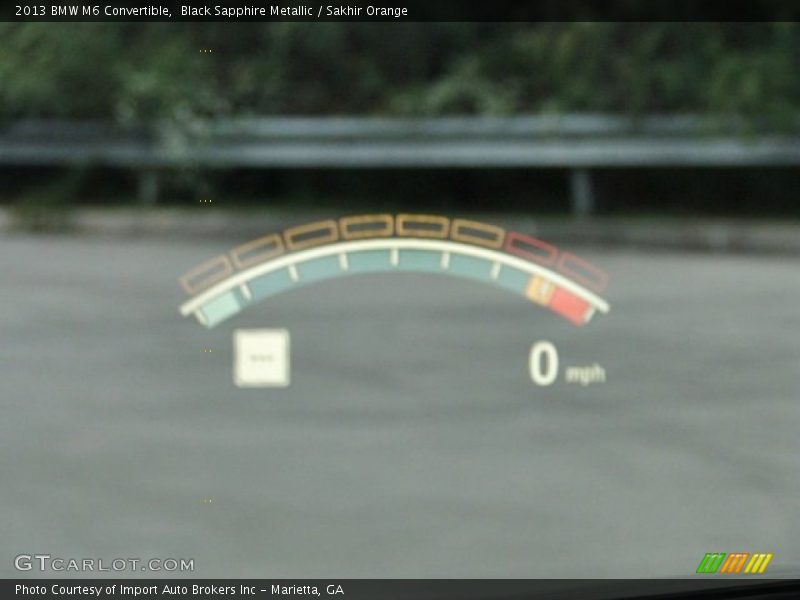 Black Sapphire Metallic / Sakhir Orange 2013 BMW M6 Convertible