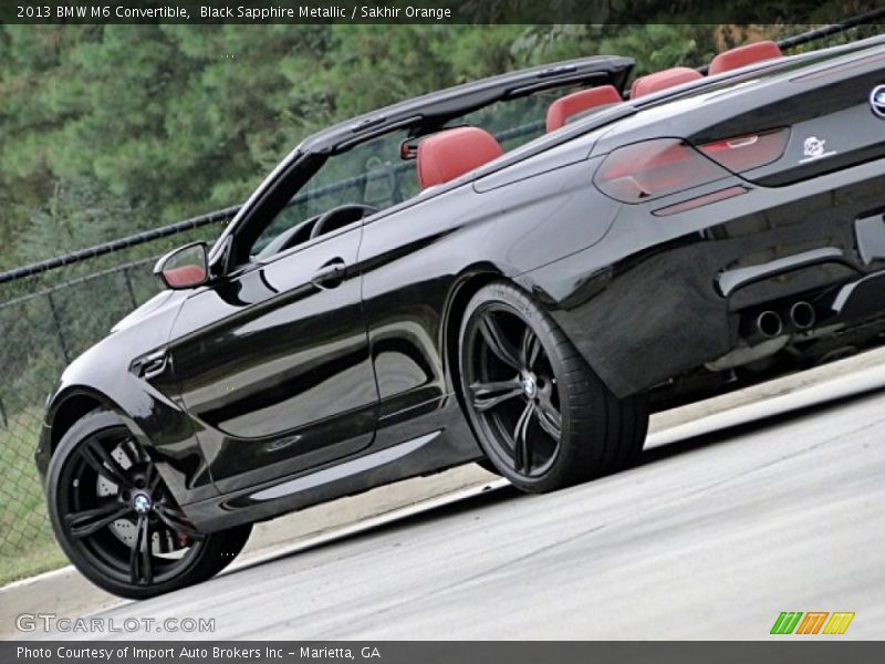 Black Sapphire Metallic / Sakhir Orange 2013 BMW M6 Convertible