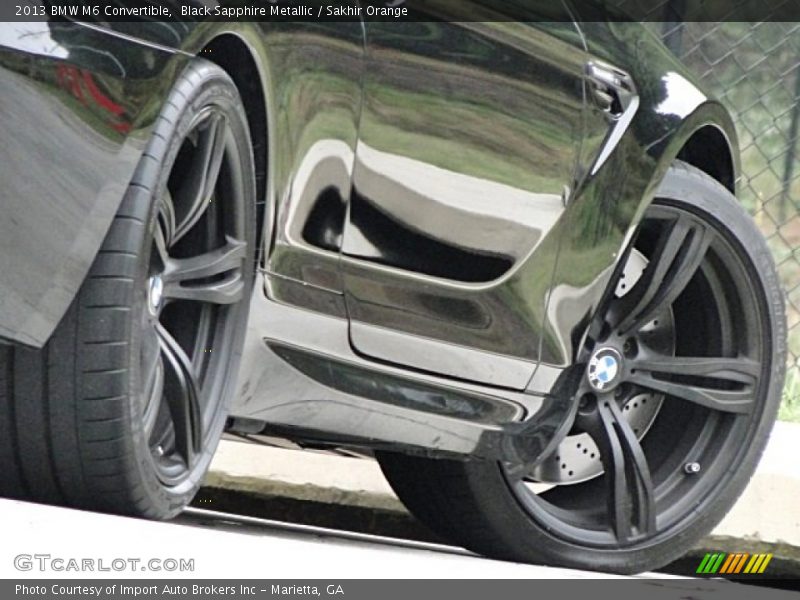 Black Sapphire Metallic / Sakhir Orange 2013 BMW M6 Convertible