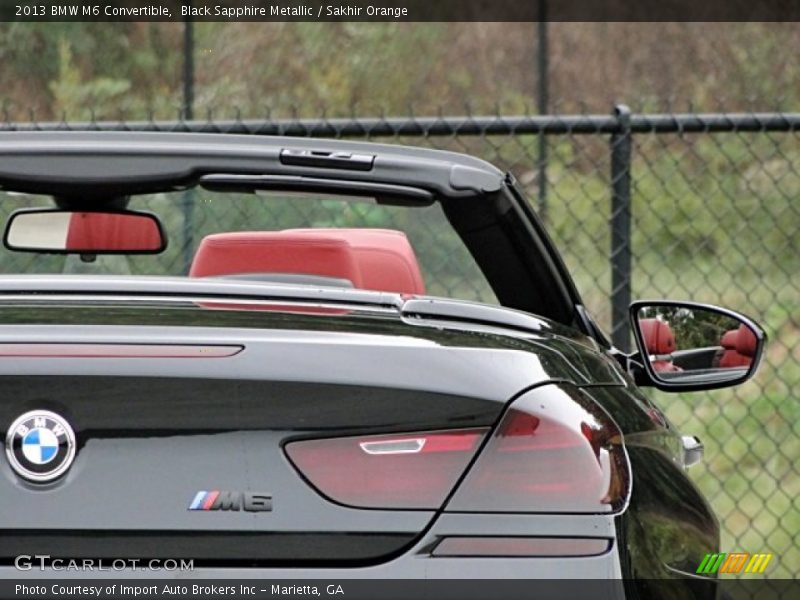 Black Sapphire Metallic / Sakhir Orange 2013 BMW M6 Convertible