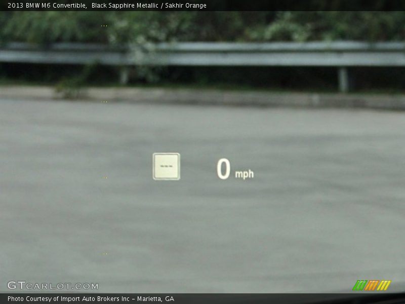 Black Sapphire Metallic / Sakhir Orange 2013 BMW M6 Convertible