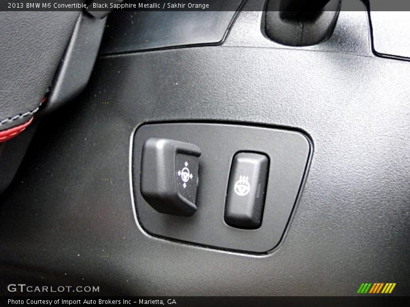 Black Sapphire Metallic / Sakhir Orange 2013 BMW M6 Convertible