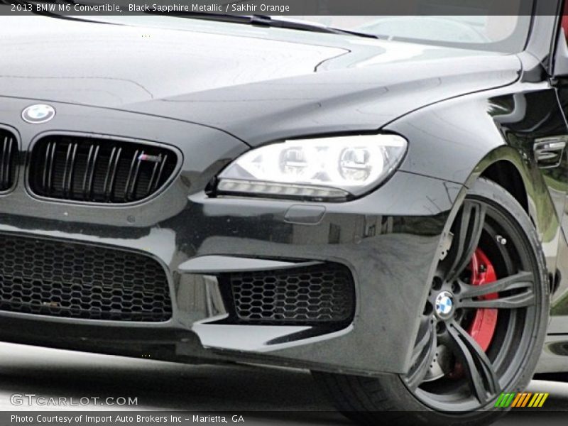 Black Sapphire Metallic / Sakhir Orange 2013 BMW M6 Convertible