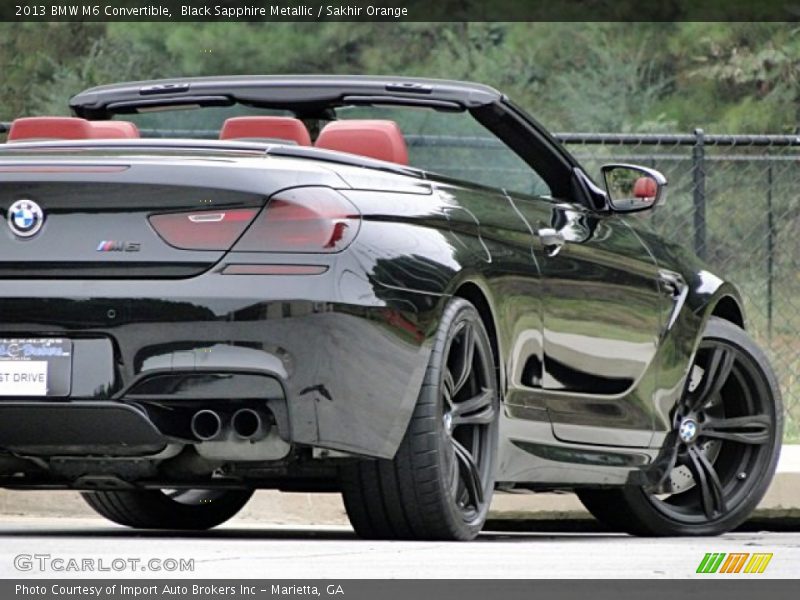 Black Sapphire Metallic / Sakhir Orange 2013 BMW M6 Convertible