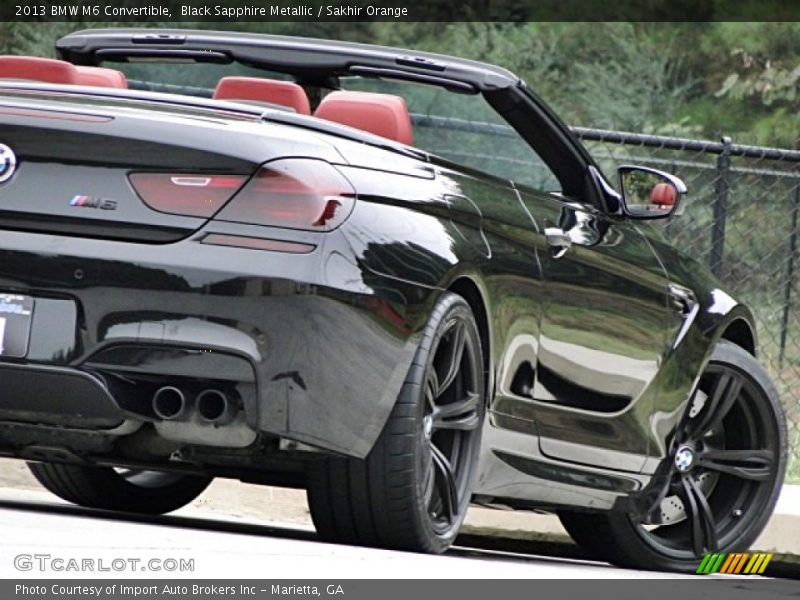 Black Sapphire Metallic / Sakhir Orange 2013 BMW M6 Convertible