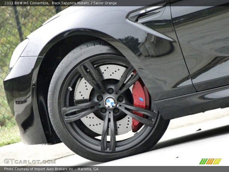 Black Sapphire Metallic / Sakhir Orange 2013 BMW M6 Convertible