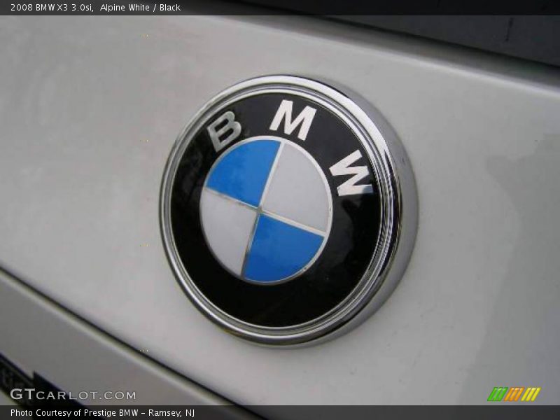Alpine White / Black 2008 BMW X3 3.0si
