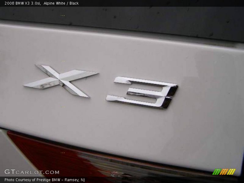 Alpine White / Black 2008 BMW X3 3.0si