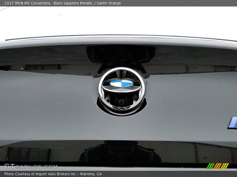 Black Sapphire Metallic / Sakhir Orange 2013 BMW M6 Convertible