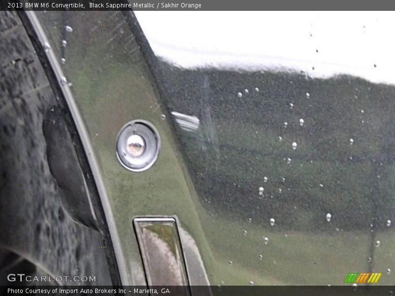 Black Sapphire Metallic / Sakhir Orange 2013 BMW M6 Convertible