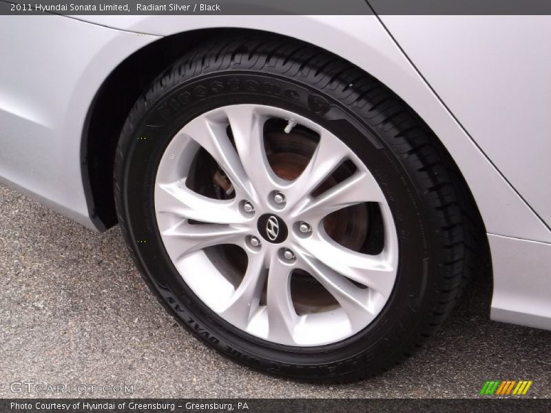 Radiant Silver / Black 2011 Hyundai Sonata Limited