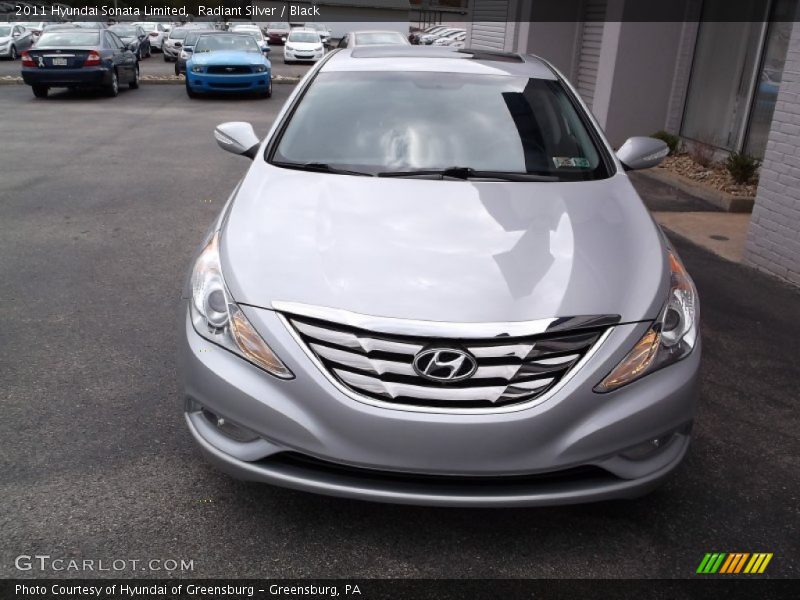 Radiant Silver / Black 2011 Hyundai Sonata Limited