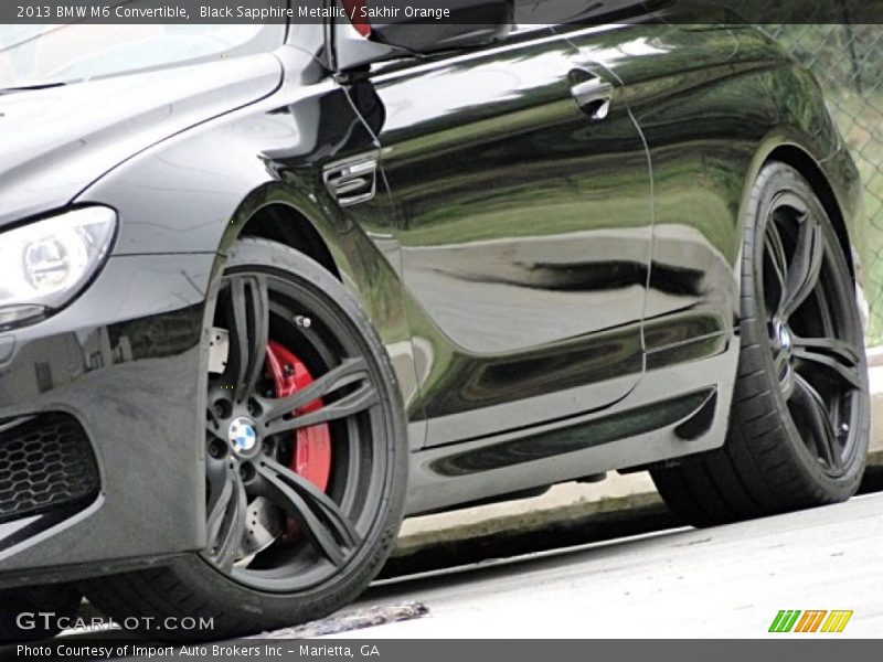 Black Sapphire Metallic / Sakhir Orange 2013 BMW M6 Convertible
