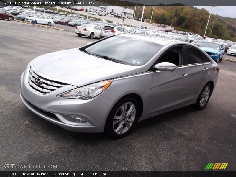 Radiant Silver / Black 2011 Hyundai Sonata Limited