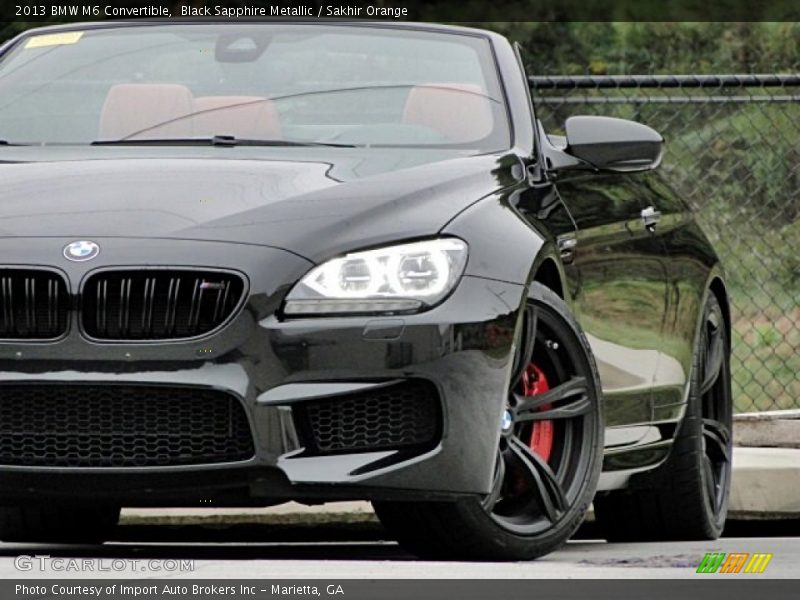 Black Sapphire Metallic / Sakhir Orange 2013 BMW M6 Convertible