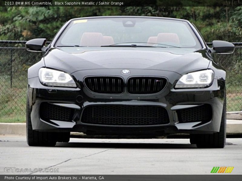 Black Sapphire Metallic / Sakhir Orange 2013 BMW M6 Convertible