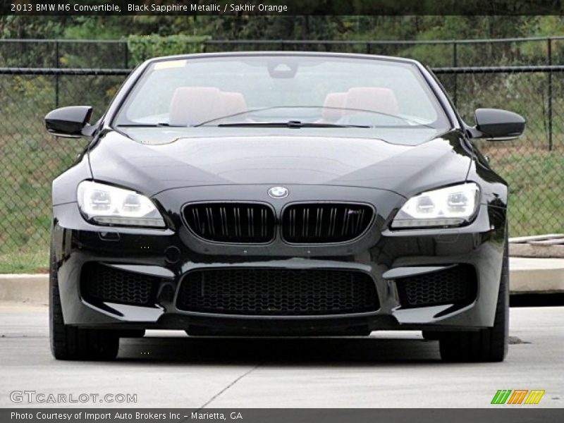 Black Sapphire Metallic / Sakhir Orange 2013 BMW M6 Convertible