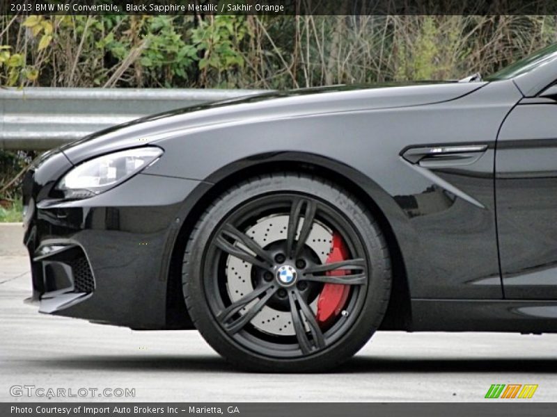 Black Sapphire Metallic / Sakhir Orange 2013 BMW M6 Convertible