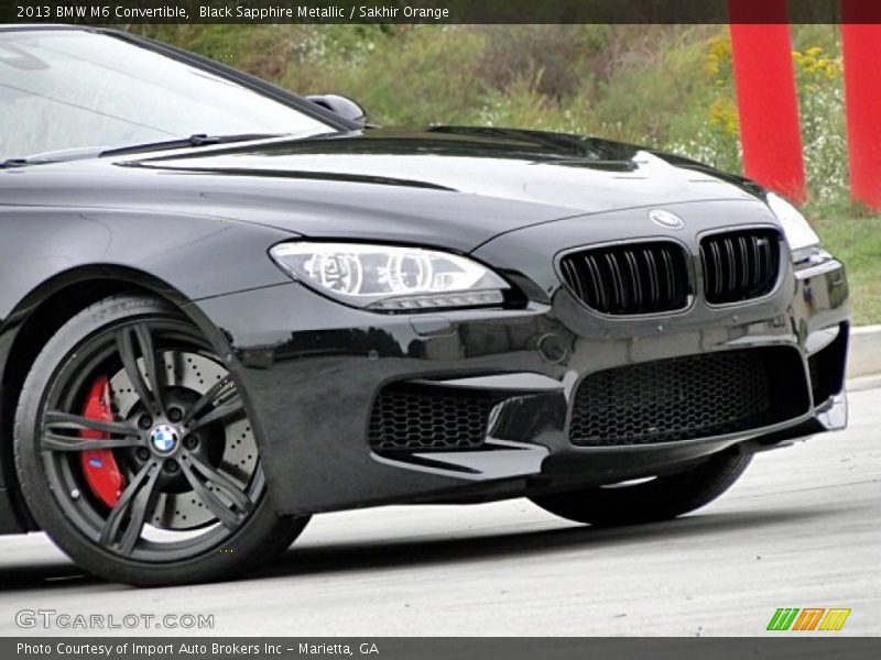 Black Sapphire Metallic / Sakhir Orange 2013 BMW M6 Convertible