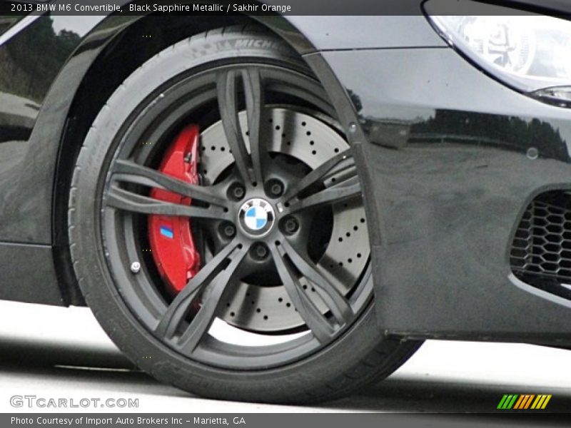 Black Sapphire Metallic / Sakhir Orange 2013 BMW M6 Convertible