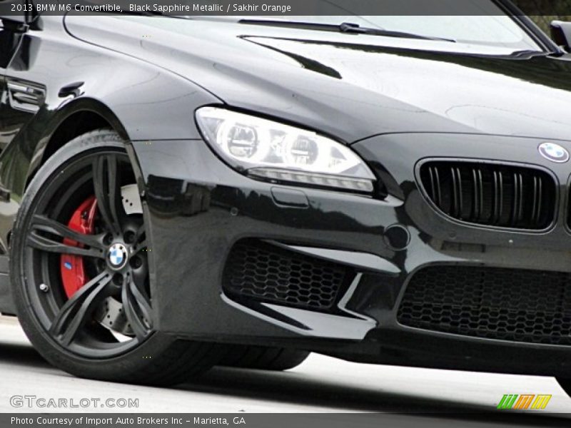 Black Sapphire Metallic / Sakhir Orange 2013 BMW M6 Convertible