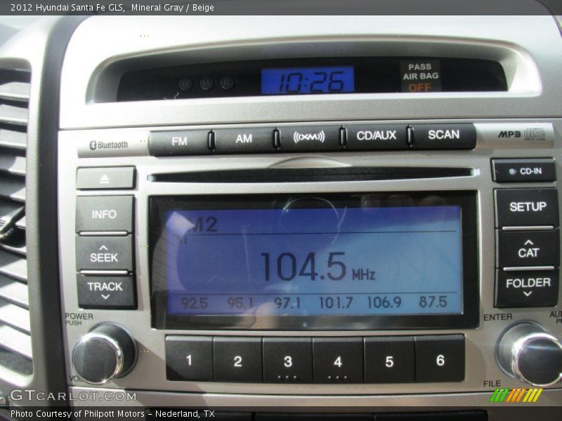 Mineral Gray / Beige 2012 Hyundai Santa Fe GLS
