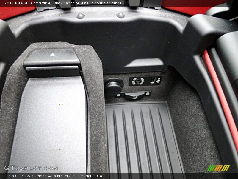 Black Sapphire Metallic / Sakhir Orange 2013 BMW M6 Convertible