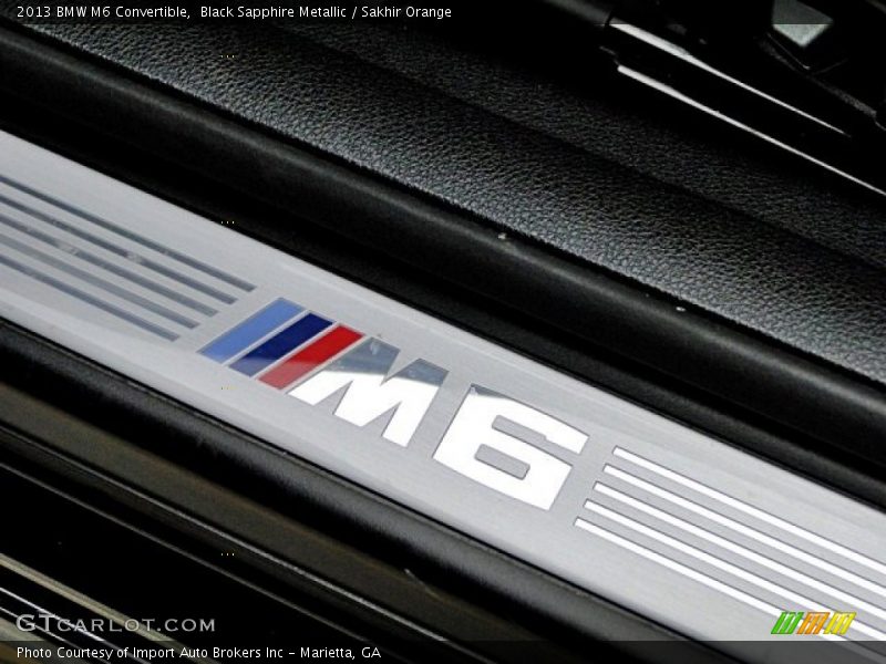 Black Sapphire Metallic / Sakhir Orange 2013 BMW M6 Convertible