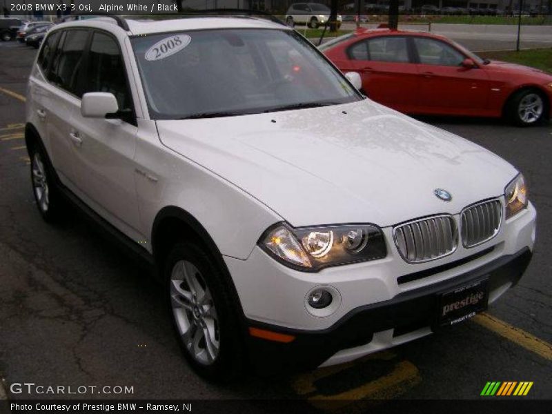 Alpine White / Black 2008 BMW X3 3.0si
