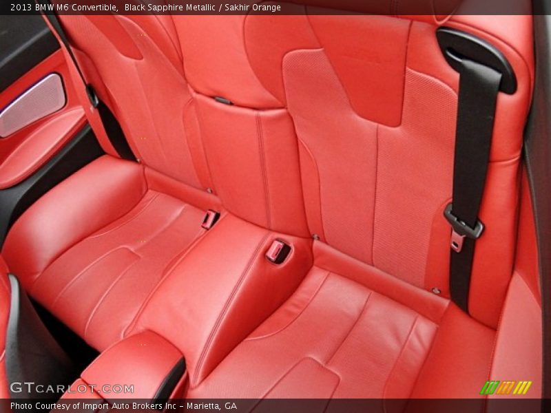 Black Sapphire Metallic / Sakhir Orange 2013 BMW M6 Convertible
