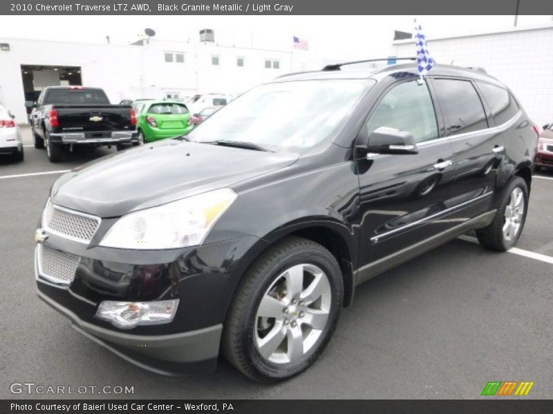 Black Granite Metallic / Light Gray 2010 Chevrolet Traverse LTZ AWD