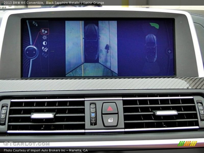 Black Sapphire Metallic / Sakhir Orange 2013 BMW M6 Convertible