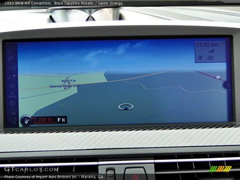 Black Sapphire Metallic / Sakhir Orange 2013 BMW M6 Convertible