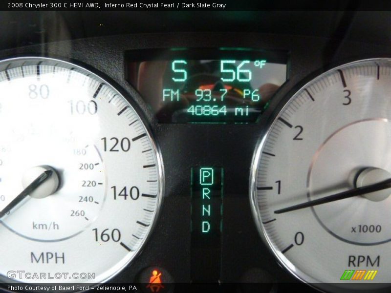 Inferno Red Crystal Pearl / Dark Slate Gray 2008 Chrysler 300 C HEMI AWD