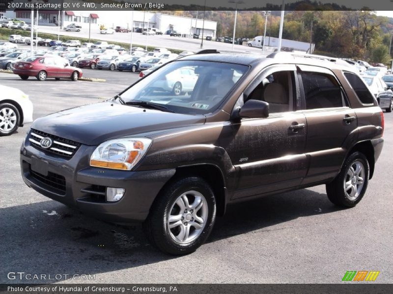 Smokey Brown / Beige 2007 Kia Sportage EX V6 4WD