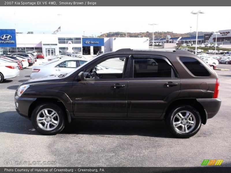 Smokey Brown / Beige 2007 Kia Sportage EX V6 4WD