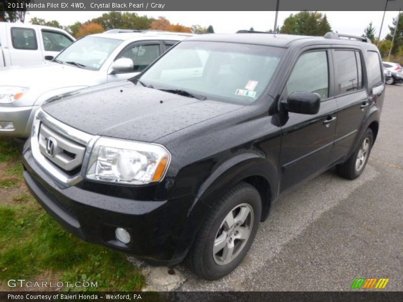 Crystal Black Pearl / Gray 2011 Honda Pilot EX 4WD