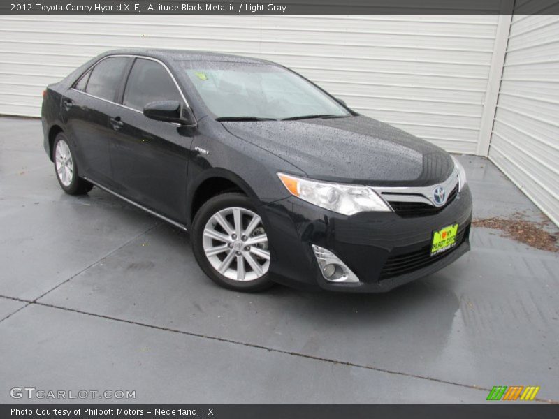 Attitude Black Metallic / Light Gray 2012 Toyota Camry Hybrid XLE