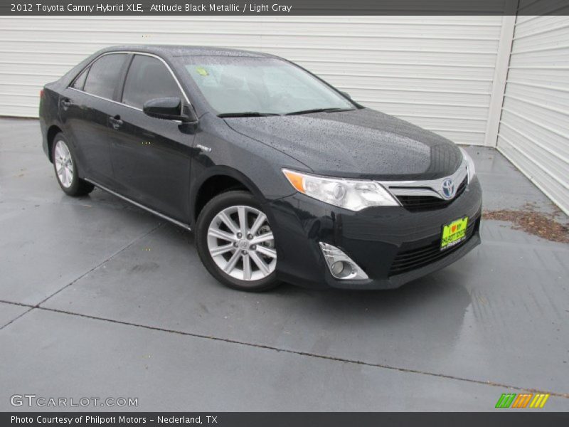 Attitude Black Metallic / Light Gray 2012 Toyota Camry Hybrid XLE