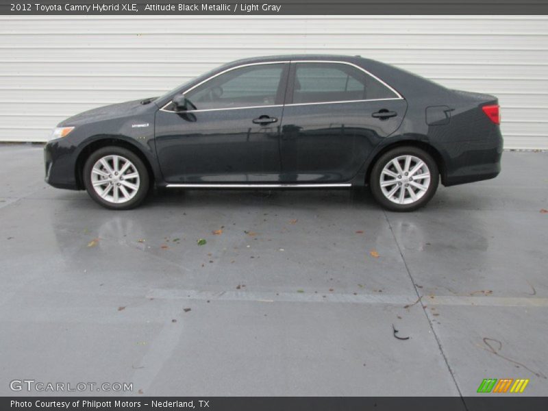 Attitude Black Metallic / Light Gray 2012 Toyota Camry Hybrid XLE