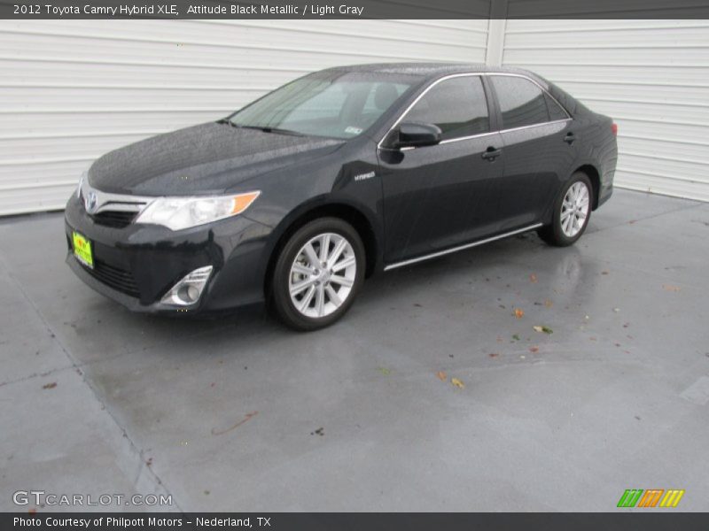 Attitude Black Metallic / Light Gray 2012 Toyota Camry Hybrid XLE