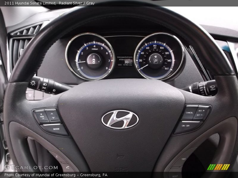 Radiant Silver / Gray 2011 Hyundai Sonata Limited